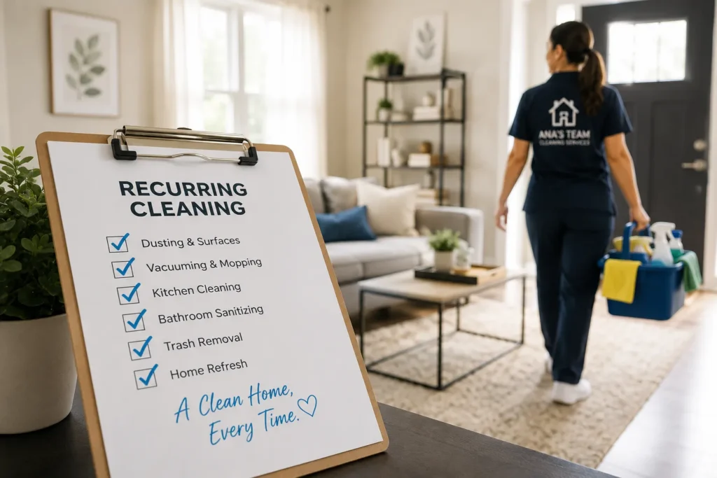 Professional recurring cleaning services in Cranston RI helping homeowners maintain a consistently clean home